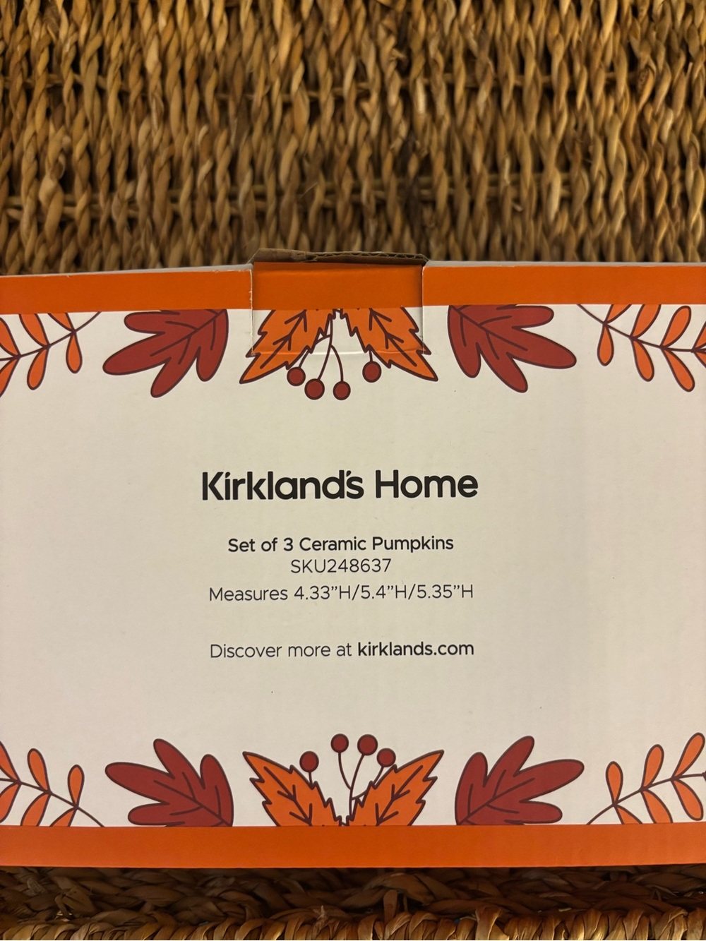 Kirkland Signature Fall Ceramic Pumpkin Decor Set - Brown, Orange, & Cream - Picture 4 of 5